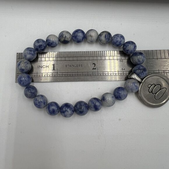 12mm Handmade Round Beaded Stretch Balance Bracelet Sodalite Semiprecious Stone - Picture 5 of 6